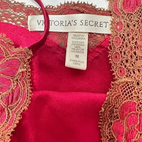 Victorias Secret Pink Vintage Lace Slip Dress Size Medium - Picture 5 of 5